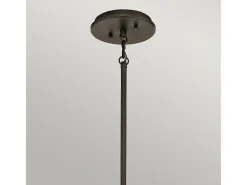 Elstead Emory 3 Ljus Semi Flush Round Tak Pendel Light Tenn, E27