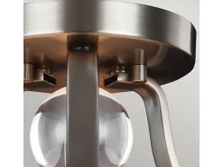 Elstead Evington 2 Ljus Semi Flush Ceiling Light Satin Nickel, E27