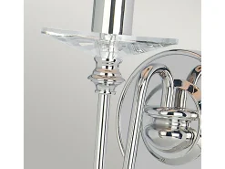 Elstead Finsbury Park 1 ljus inomhusljus vägglampa polerad nickel - skärm ingår ej, E14
