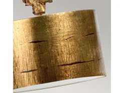 Elstead Fragment 1 ljus rund stor takhänge åldrad guld, E27