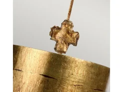 Elstead Fragment 1 ljus rund stor takhänge åldrad guld, E27