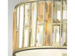 Elstead Gemma 3 ljus infälld taklampa Silver Leaf, E27