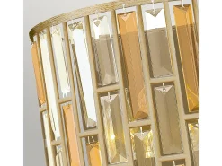 Elstead Gemma 2 ljus inomhus vägglampa Silver Leaf, E14