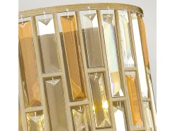 Elstead Gemma 2 ljus inomhus vägglampa Silver Leaf, E14
