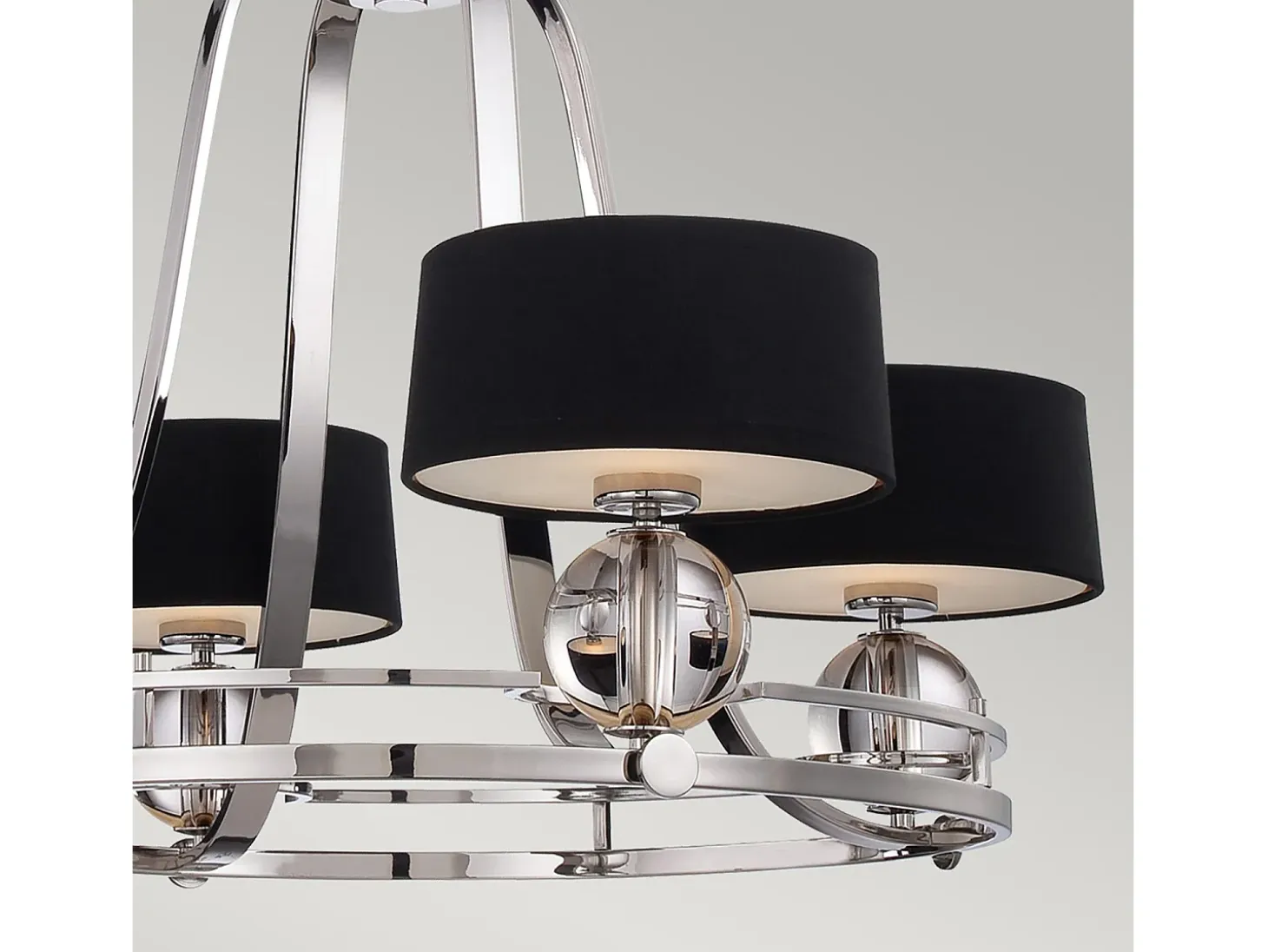 Elstead Gotham Multi Arm Chandelier 4 Light Imperial Silver Finish, G9