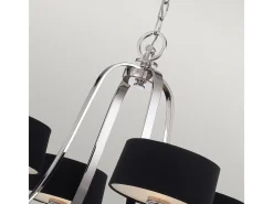 Elstead Gotham Multi Arm Chandelier 4 Light Imperial Silver Finish, G9