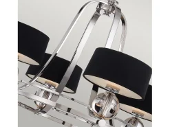 Elstead Gotham Multi Arm Chandelier 4 Light Imperial Silver Finish, G9