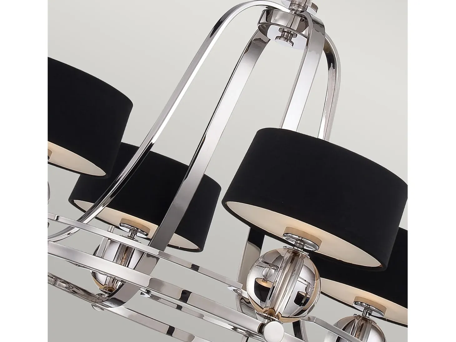 Elstead Gotham Multi Arm Chandelier 4 Light Imperial Silver Finish, G9