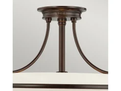 Elstead Griffin 4 Ljus Semi Flush Ceiling Light Palladian Brons, E27
