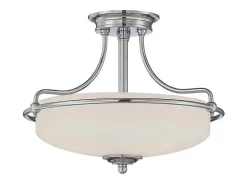 Elstead Griffin 3 Ljus Semi Flush Taklampa Polerad Krom, E27