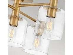 Elstead Hinkley Axel Multi Arm Semi Flush Taklampa Heritage Mässing