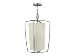 Elstead Hinkley Blakely Stor taklampa 3x E14 Lätt Borstad Nickel