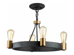 Elstead Hinkley Silas Cylindrisk hängande tak Ljusåldrad zink & Heritage Brass