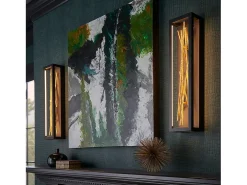 Elstead Hinkley Styx Integrerad LED-vägglampa Svart & Guldguld, 3000K