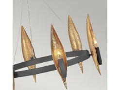 Elstead Hinkley Willow Cylindrisk taklampa kolsvart med Deluxe guld