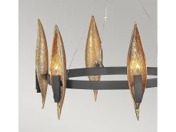 Elstead Hinkley Willow Cylindrisk taklampa kolsvart med Deluxe guld