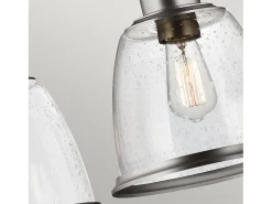 Elstead Hobson 3 Light Ceiling Island Chandelier Pendant Bar Light Satin Nickel, E27