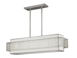 Elstead Kenney 5 Light Ceiling Island Chandelier Pendant Bar Light Silver, E27