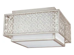 Elstead Kenney 2 ljus infälld taklampa Silver, E27