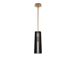 Elstead Kichler Linara Slim taklampa svart & naturlig mässing