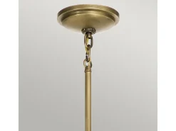 Elstead Kichler Tollis Globe Pendel Taklampa Natur Mässing & Vit
