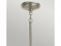 Elstead Kichler Tollis Globe Pendel Taklampa Borstad Nickel & Vit