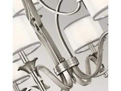Elstead Lacey 9 ljus ljuskrona, antikt tenn, E14