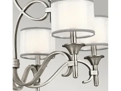Elstead Lacey 9 ljus ljuskrona, antikt tenn, E14