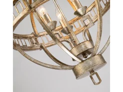 Elstead Lemuria 3 Light Globe sfäriskt takhänge guld, E14