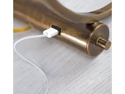Elstead Lex 1 ljus Bordslampa Borstat stål, E27