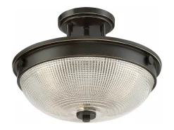 Elstead Mantle 2 Light Semi-Flush - Palladian Bronze, E27