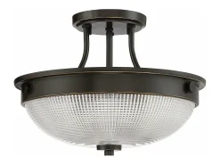 Elstead Mantle 2 Light Semi-Flush - Palladian Bronze, E27