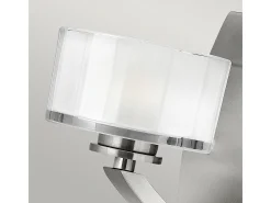 Elstead Meridian 1 ljus väggljusskärm i borstad nickelglas, G9