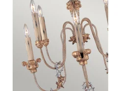 Elstead Mignon 8 ljus ljuskrona guld- och silverfinish, E14