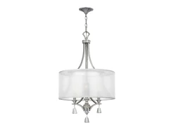 Elstead Mime 3 Ljus Multi Arm Ceiling Pendel Ljuskrona Borstad Nickel, E14