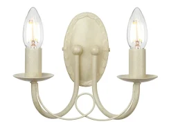 Elstead Minster 2 ljus inomhusljus vägglampa guld, elfenben, E14