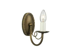Elstead Minster 1 ljus inomhusljus vägglampa svart, guld, E14