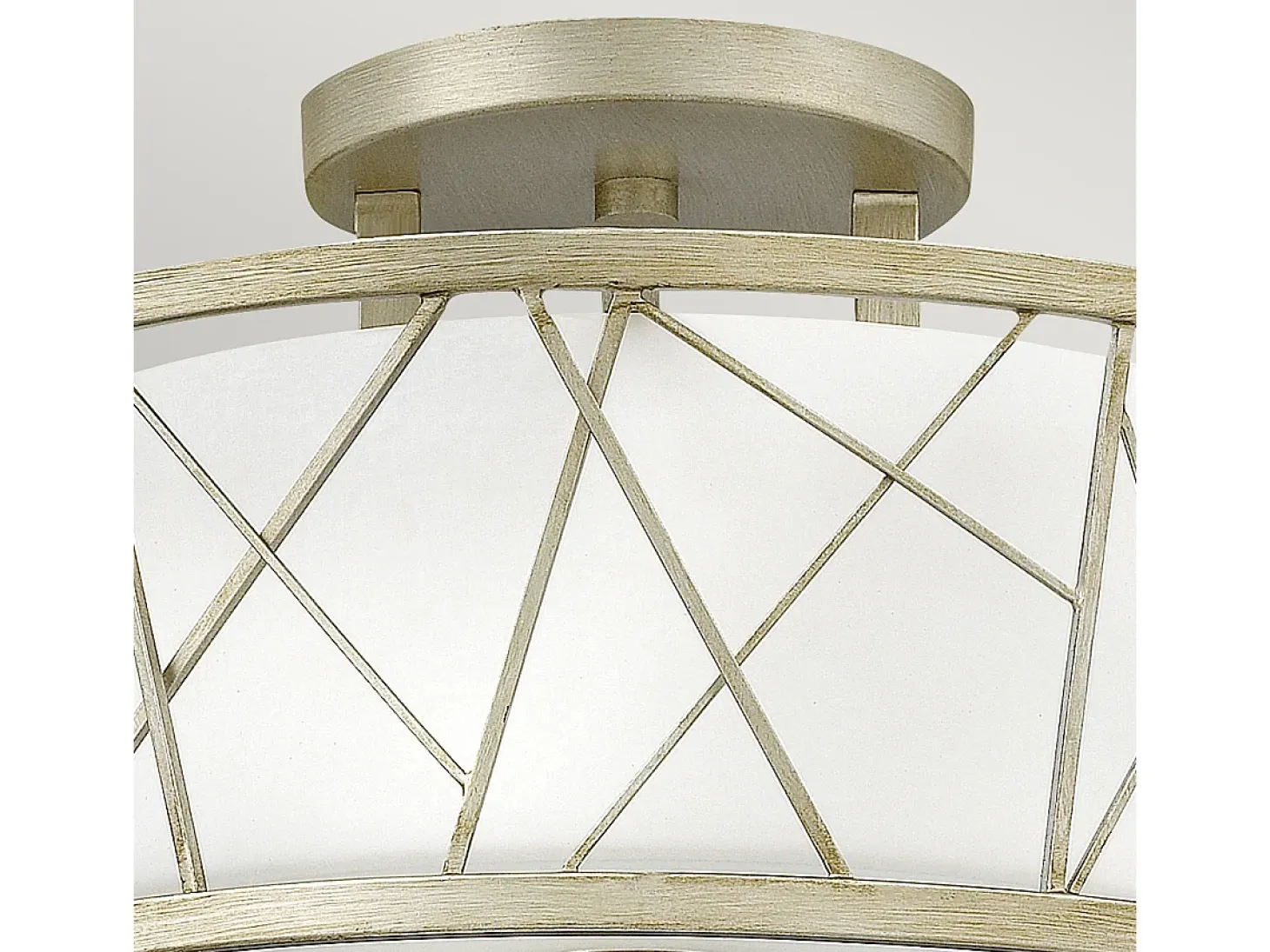 Elstead Nest 3 Ljus Semi Flush Ceiling Light Silver Leaf, E27