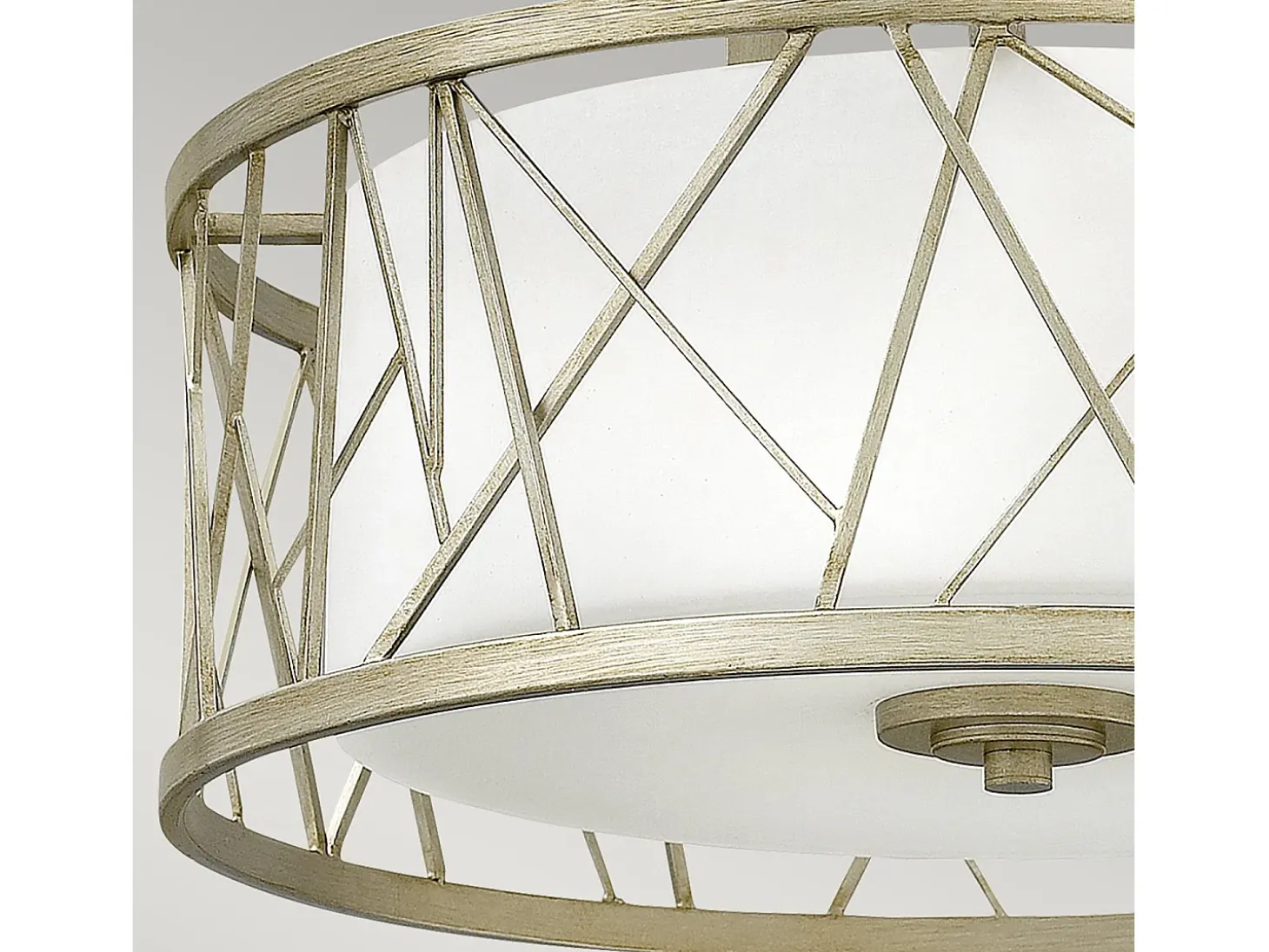 Elstead Nest 3 Ljus Semi Flush Ceiling Light Silver Leaf, E27