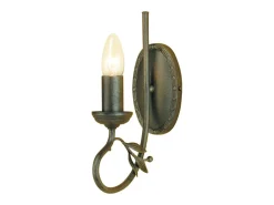 Elstead Olivia 1 ljus inomhusljus vägglampa svart, guld, E14