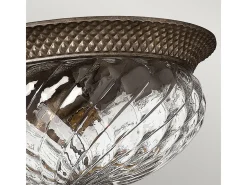 Elstead Plantation 3 Ljus Large Semi Flush Ceiling Light Pearl Bronze, E27