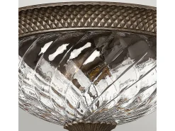 Elstead Plantation 3 Ljus Large Semi Flush Ceiling Light Pearl Bronze, E27