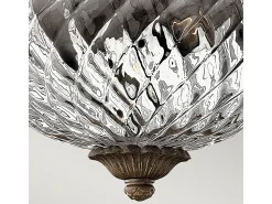 Elstead Plantation 2 Ljus Small Semi Flush Ceiling Light Pearl Bronze, E27