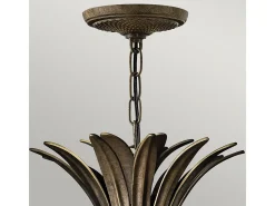 Elstead Plantation 4 Lätt takhänge Pearl Bronze, E14