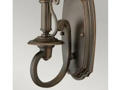 Elstead Plymouth 1 ljus inomhusvägglampa Olde Bronze, E14