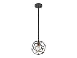 Elstead Rocklyn 1 Ljus Mini Sfärisk Taklampa Stål, E27