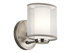 Elstead Saldana 1 Lätt vägglampa Classic Tenn, G9
