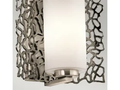 Elstead Silver Coral 1 Ljus Vägglampa Silver, E27