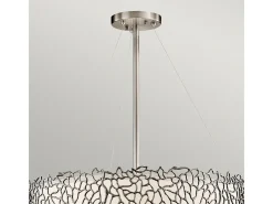 Elstead Silver Coral 4 ljus takhänge klassisk tenn, silverkorall, E27