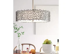 Elstead Silver Coral 3 Lätt tak Duo-Mount Pendel Classic Tenn, Silver Coral, E27